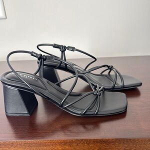 NWT - Marc Fisher Black Strappy Sandals - Size 8M